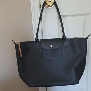 NWOT Longchamp le pliage city zip up tote bag large BLACK